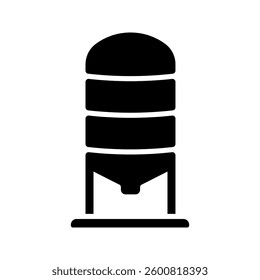 Simple silo icon isolated on white background.