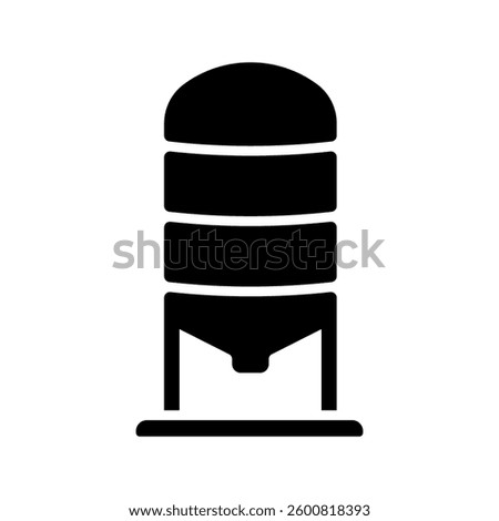 Simple silo icon isolated on white background.