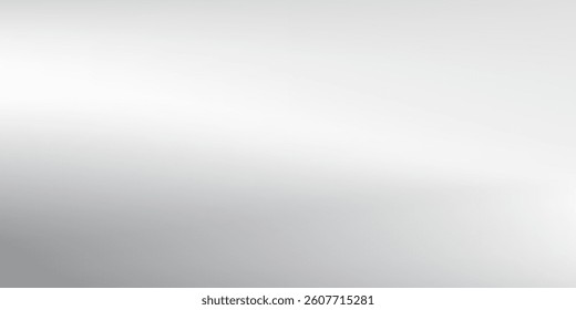 Simple silver foil background with metal mirror texture. Chrome gradient surface with light gloss design abstract