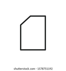 Simple sim card line icon. Stroke pictogram. Vector illustration isolated on a white background. Premium quality symbol. Vector sign for mobile app and web sites.