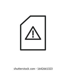 Simple sim card line icon. Stroke pictogram. Vector illustration isolated on a white background. Premium quality symbol. Vector sign for mobile app and web sites.