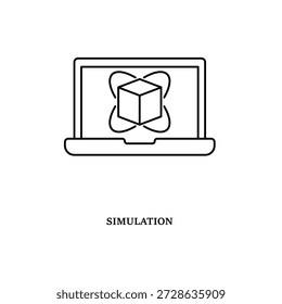 Einfaches Simulationssymbol für Social Media, App und Webdesign. Vektorgrafik, EPS 10.