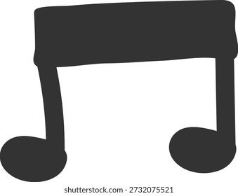 Einfaches abstraktes musikalisches Notizzeichen