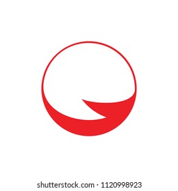 simple single arrow curves design logo 
