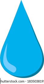 Simple Single Blue Water Drop Desain Vector