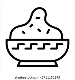 Un simple icono chino de cinco especias para elemento de diseño o elemento de libro para colorear
