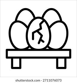 A simple single Chinese tea egg icon for design element or coloring book element