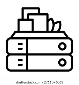 A simple single chinese tofu icon for design element or coloring book element