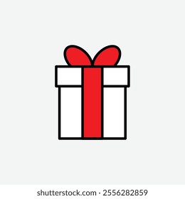 simple single christmas gift icon