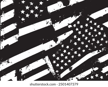 A simple, single, distressed USA flag