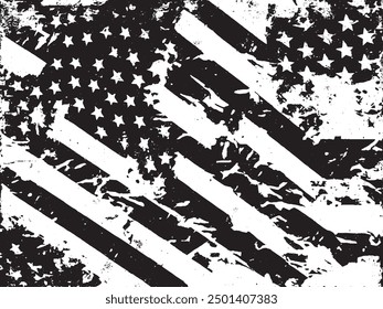 A simple, single, distressed USA flag