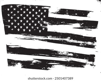A simple, single, distressed USA flag