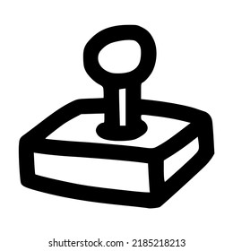 ilustración simple de la plantilla de vectores del esquema del doodle dibujado a mano con un solo joystick