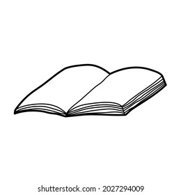 Simple Single Open Book Lineart Vector Stock Vector (Royalty Free ...