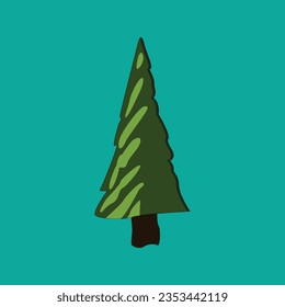 Simple Single Tree Illustration Vector