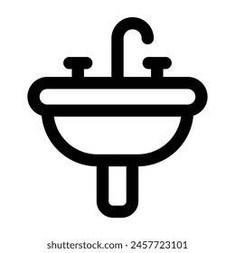 Einfaches Sink-Symbol. Das Symbol kann für Websites, Druck-Vorlagen, Präsentations-Vorlagen, Illustrationen, etc. verwendet werden	