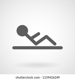 Simple sit up icon, vector, illustration, eps file