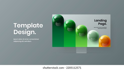 Simple site design vector illustration. Modern desktop mockup banner layout.