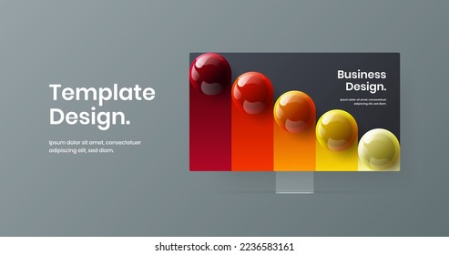 Ilustración vectorial de diseño de sitio simple. Diseño de banner de simulación de pantalla de ordenador limpio.
