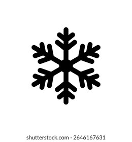 Simple Six-Pointed Snowflake Design in Winter Style