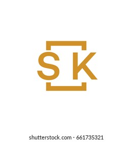 Simple SK initial Logo designs template vector illustration