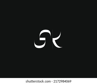 Vector de diseño de logotipo de carta SK simple 