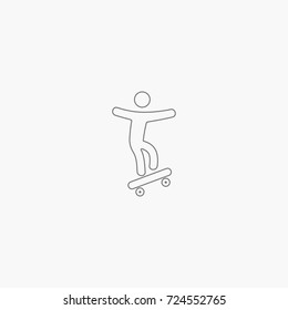simple Skateboarder icon
