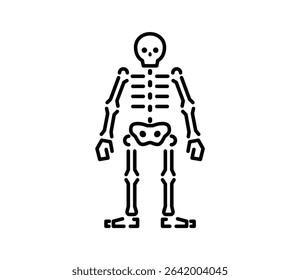 Simple skeleton icon illustration vector