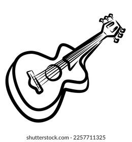 Simple sketch of acoustic guitar 