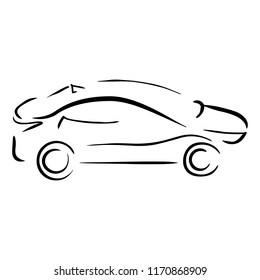 Simple Sketch Car Vector Illustration Stock Vector (Royalty Free ...