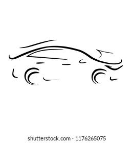 Simple Sketch Car Vector Illustration Stock Vector (Royalty Free ...