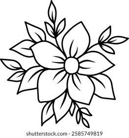 Simple sketch and flower