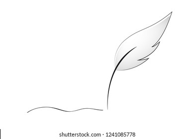 simple sketch of a fountain pen vector illustration EPS10