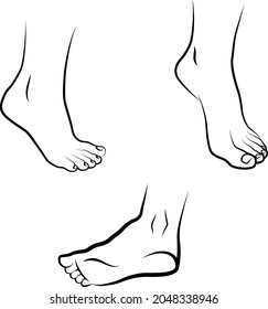 Simple Sketch Human Feet Stock Vector (Royalty Free) 2048338946 ...
