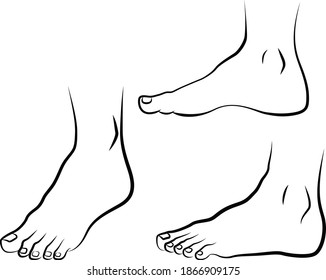 simple sketch of human feets
