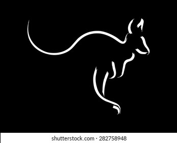 Simple sketch of a kangaroo