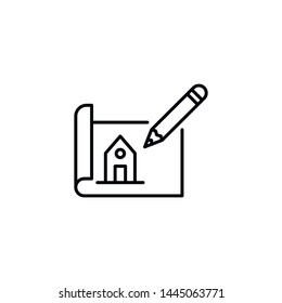 Simple sketch line icon. Stroke pictogram. Vector illustration isolated on a white background. Premium quality symbols. Vector sign for mobile app and web sites.