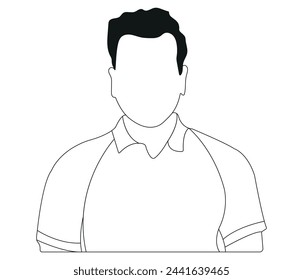 A simple sketch of a man playing cricket Vector line art