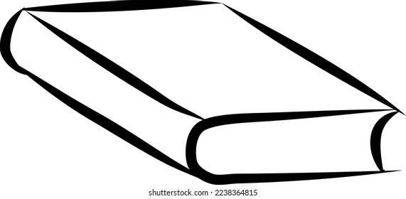 Esbozo simple de lectura del doodle estilo de línea ilustración vectorial aislado en fondo blanco