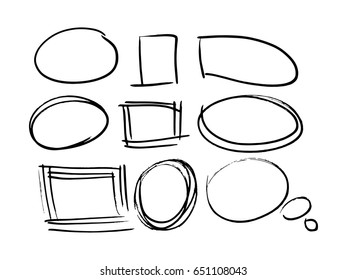 simple sketch shapes vector