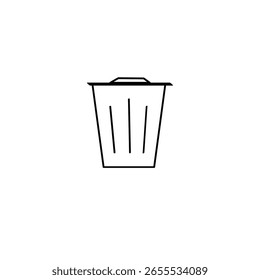 Boceto simple del diseño de la papelera