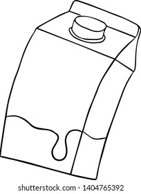 Simple sketched liner product packaging. Milk vector illustration