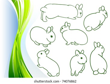 simple sketches of small bunny