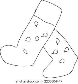 Simple sketching illustration of socks