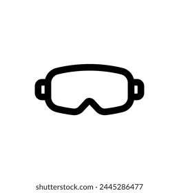 Einfache Skibrille Line-Symbol