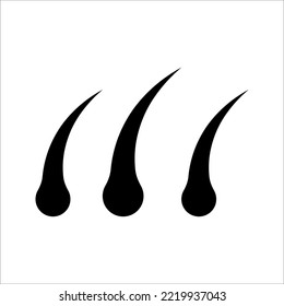 Simple skin and hair line icon. Symbol and sign vector illustration design on white background. EPS 10