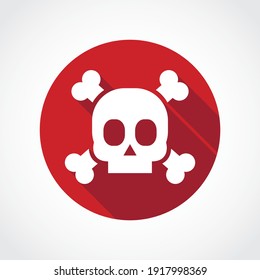 simple skull and crossbones cartoon symbol design