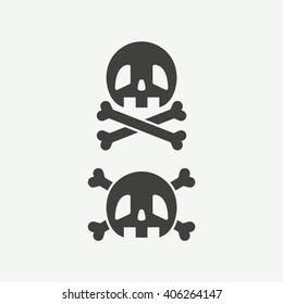 Simple skull and crossbones icon