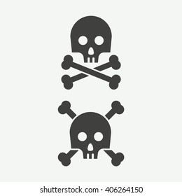 Simple skull and crossbones icon