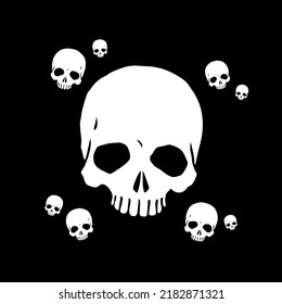 vector de ilustración simple del cráneo